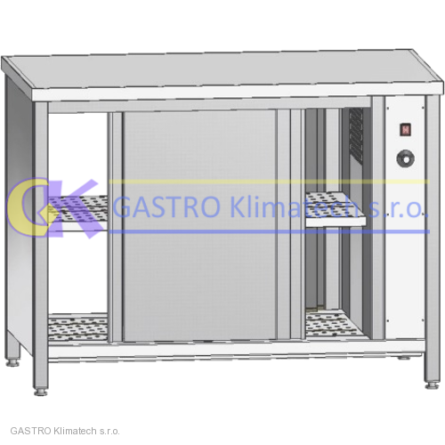 Nerezový vyhřívaný stůl, prokládací 1700x700