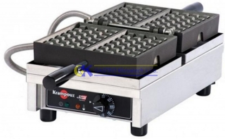 Vaflovač KRAMPOUZ Lutych 4x7, sklopný 180°