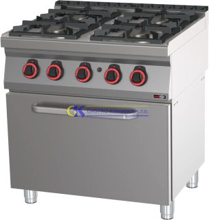 Plynový sporák s plynovou troubou RedFox SPBT 70/80 21 G