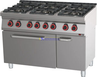 Plynový sporák s el. troubou RedFox SPBT 70/120 21 GE