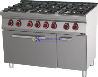 Plynový sporák s el. troubou RedFox SPT 70/120 21 GE (vyšší výkon)
